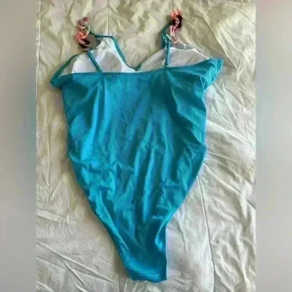 SHEIN Plus Rib Chain Linked One Piece Swimsuit sz 4X - Picture 5 of 7